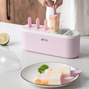 Καλούπι παγωτού με 6 τρύπες Δημιουργικό αυτόματο ξεφορμάρισμα φόρμα για παγωτό DIY Εργαλεία επιδόρπιο για παγωτομηχανή Εργαλεία κουζίνας Αξεσουάρ
