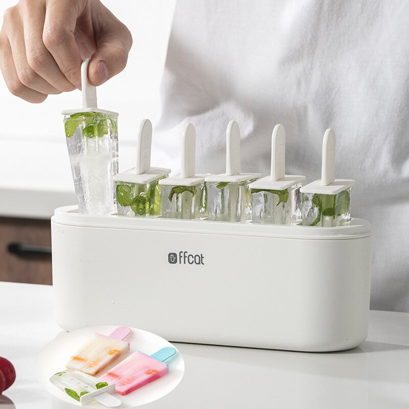 6-dierková forma na zmrzlinu, kreatívna automatická forma na odlievanie, forma na nanuk, DIY výrobník ľadových kociek, dezertné nástroje, kuchynské pomôcky, príslušenstvo