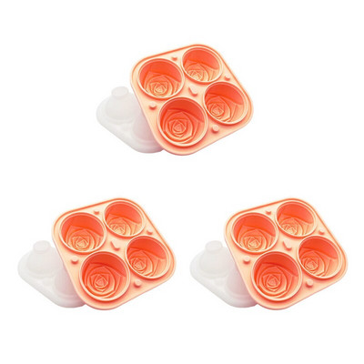 2/3 ks silikónové formy na ľad s viečkom, tvar kvetu ruže, opakovane použiteľná miska na ľad, kuchynské príslušenstvo, výrobník ľadu, forma na zmrzlinu