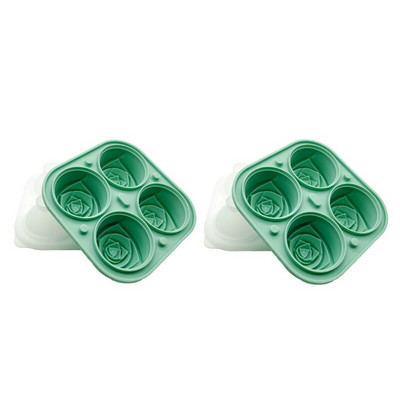 2/3 ks silikónové formy na ľad s viečkom, tvar kvetu ruže, opakovane použiteľná miska na ľad, kuchynské príslušenstvo, výrobník ľadu, forma na zmrzlinu