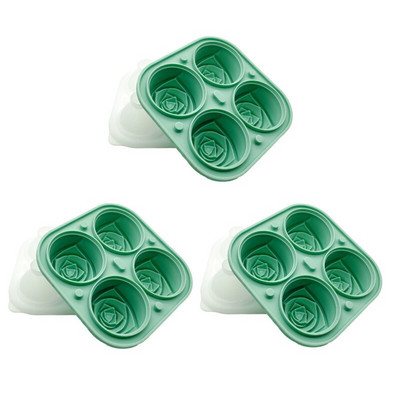 2/3 ks silikónové formy na ľad s viečkom, tvar kvetu ruže, opakovane použiteľná miska na ľad, kuchynské príslušenstvo, výrobník ľadu, forma na zmrzlinu