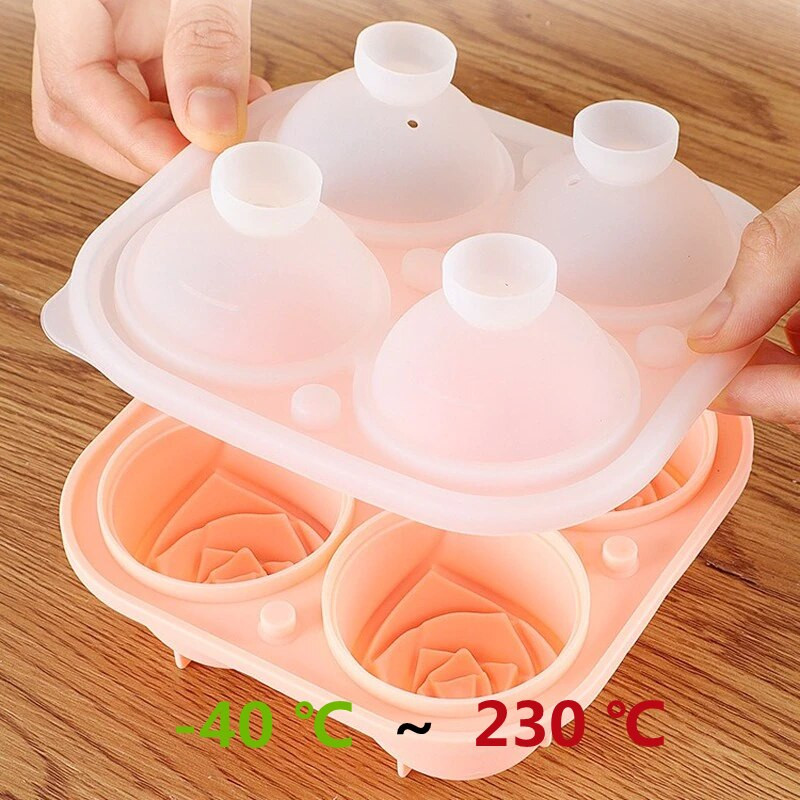 2/3 ks silikónové formy na ľad s viečkom, tvar kvetu ruže, opakovane použiteľná miska na ľad, kuchynské príslušenstvo, výrobník ľadu, forma na zmrzlinu