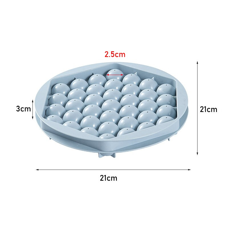 37 mriežok, forma na ľadové gule, PE, inovatívny okrúhly tvar, formička s vekom, kuchynské príslušenstvo, forma na koktailovú whisky