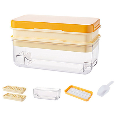 Forma na ľadové kocky s rýchlym odnímaním, formy na ľadové kocky s úložným boxom, krabica na formy na ľad pre koktailový whisky bar, kuchynské náradie a príslušenstvo