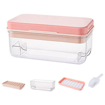 Forma na ľadové kocky s rýchlym odnímaním, formy na ľadové kocky s úložným boxom, krabica na formy na ľad pre koktailový whisky bar, kuchynské náradie a príslušenstvo