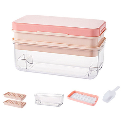 Forma na ľadové kocky s rýchlym odnímaním, formy na ľadové kocky s úložným boxom, krabica na formy na ľad pre koktailový whisky bar, kuchynské náradie a príslušenstvo