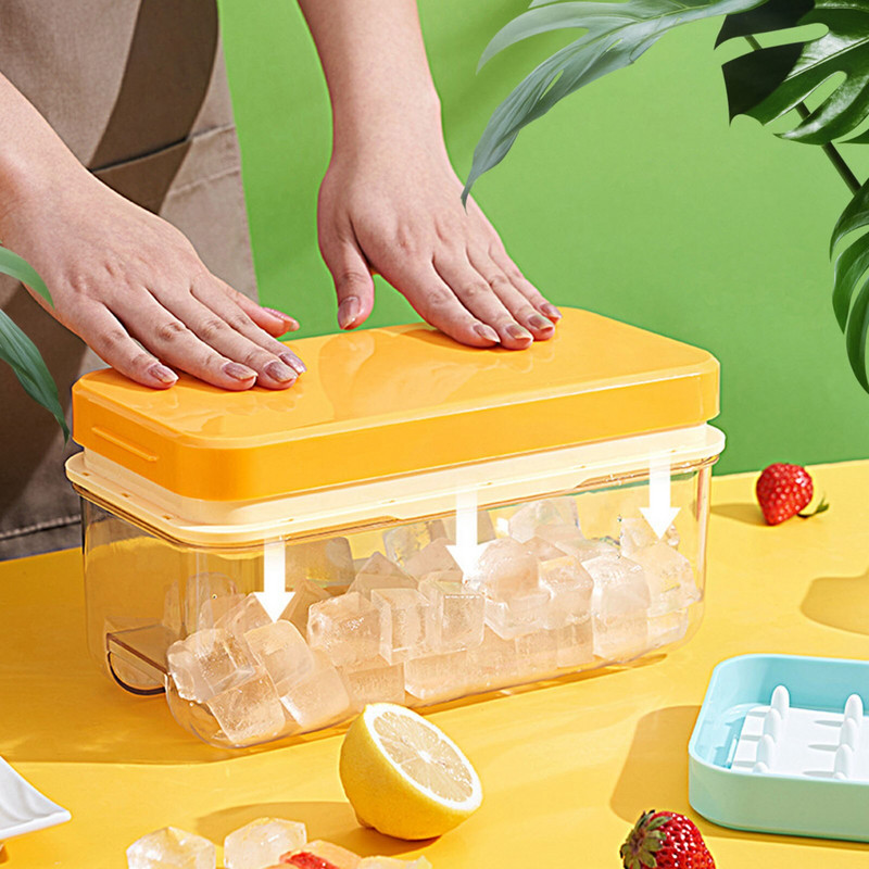 Forma na ľadové kocky s rýchlym odnímaním, formy na ľadové kocky s úložným boxom, krabica na formy na ľad pre koktailový whisky bar, kuchynské náradie a príslušenstvo