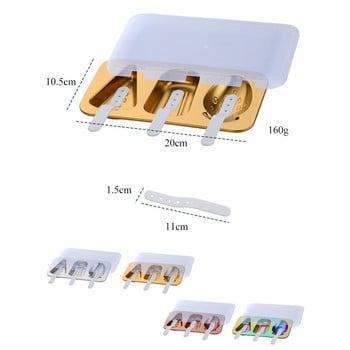 1/3 БР. Форма за сладолед от неръждаема стомана Многократно използвани форми за сладолед Направи си сам домашен сладък фризер Плодов сок Ice Pop Maker Форма за лед