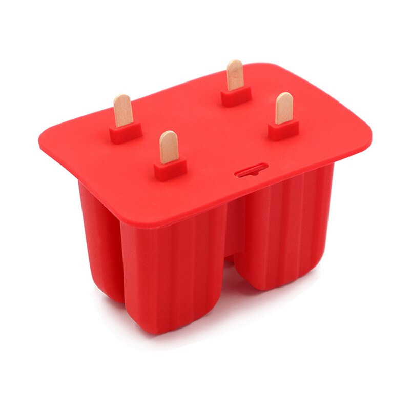 Congelator pentru deserturi, cu 4/10 cavitati, din silicon, pentru inghetata, cu capac, suc de fructe, cuburi de gheata, tavi, acadele de casa