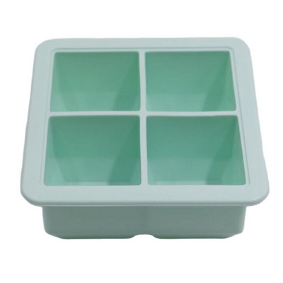 Veľké misky na ľad, silikónové formy na opakované použitie, potravinárske, 4 mriežky, bez BPA s odnímateľnými viečkami, kuchynské náradie, príslušenstvo