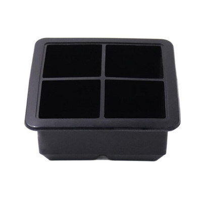 Veľké misky na ľad, silikónové formy na opakované použitie, potravinárske, 4 mriežky, bez BPA s odnímateľnými viečkami, kuchynské náradie, príslušenstvo