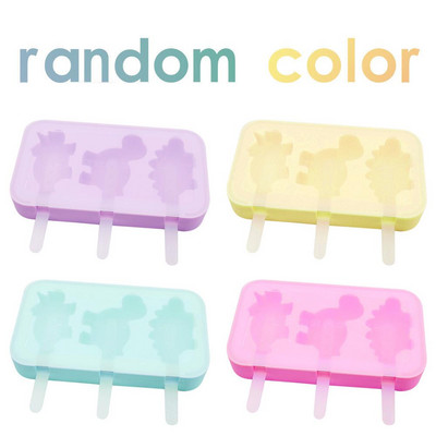 Silikónový výrobník zmrzliny v potravinárskej kvalite, DIY tvar dinosaura, mrazené formy na zmrzlinu, silikónová mraznička, forma na zmrzlinu, opakovane použiteľná