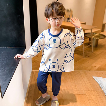 Παιδική πιτζάμες από μπλούζα με στρογγυλή λαιμόκοψη και παντελόνι
