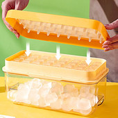 32 Mrežasta posuda za led s poklopcem Plastični kalup za led Domaća kuhinja Dodaci za bar Kreativni DIY kvadratni kalup za kockice leda Hladnjak Kutija za led