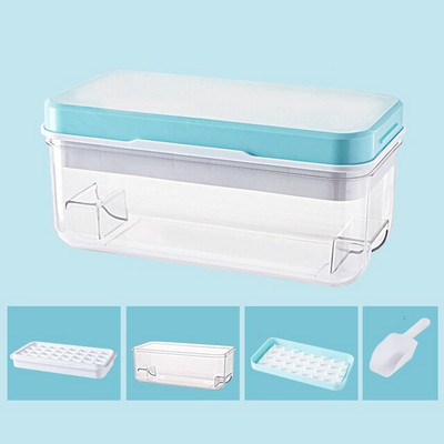 32 Mrežasta posuda za led s poklopcem Plastični kalup za led Domaća kuhinja Dodaci za bar Kreativni DIY kvadratni kalup za kockice leda Hladnjak Kutija za led