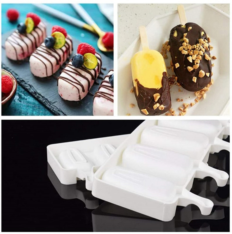 2 ks silikónová forma na zmrzlinu, formy na nanuky, domáci mrazák na dezerty, ovocná šťava, forma na výrobu zmrzliny s paličkami na nanuky