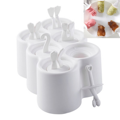 Letná silikónová forma na ľad v tvare ryby v tvare škaredých rýb, domáca kreatívna forma na ľad, forma na nanuk 1 ks