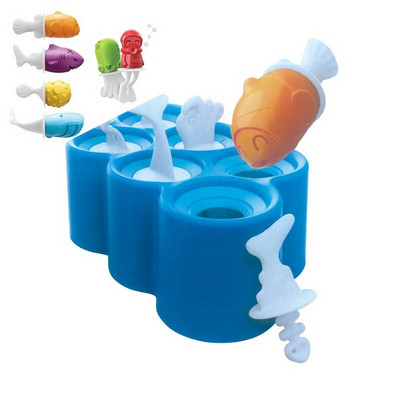 Letná silikónová forma na ľad v tvare ryby v tvare škaredých rýb, domáca kreatívna forma na ľad, forma na nanuk 1 ks