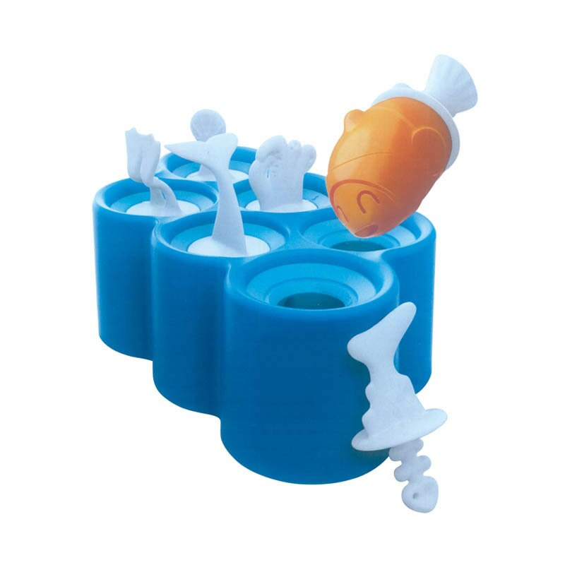 Letná silikónová forma na ľad v tvare ryby v tvare škaredých rýb, domáca kreatívna forma na ľad, forma na nanuk 1 ks