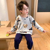 Detské pyžamo pre chlapcov - s oválnym výstrihom