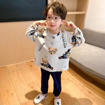 Детска пижама за момчета - с овално деколте