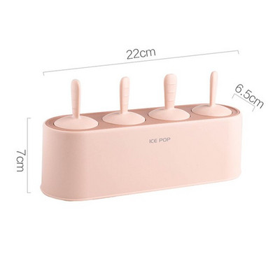 Ľahko uvoľniteľné formy na nanuky, 4-dierkové silikónové formy na výrobu zmrzliny bez BPA, opakovane použiteľné formy na nanuky