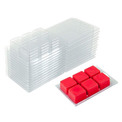 50 balení voskových roztavených foriem v tvare mušlí, 6-dutinových foriem na výrobu sviečok a mydla