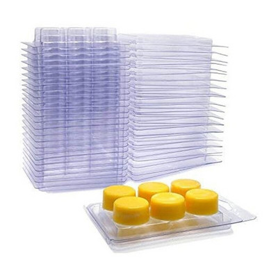 50 balení voskových roztavených foriem v tvare mušlí, 6-dutinových foriem na výrobu sviečok a mydla