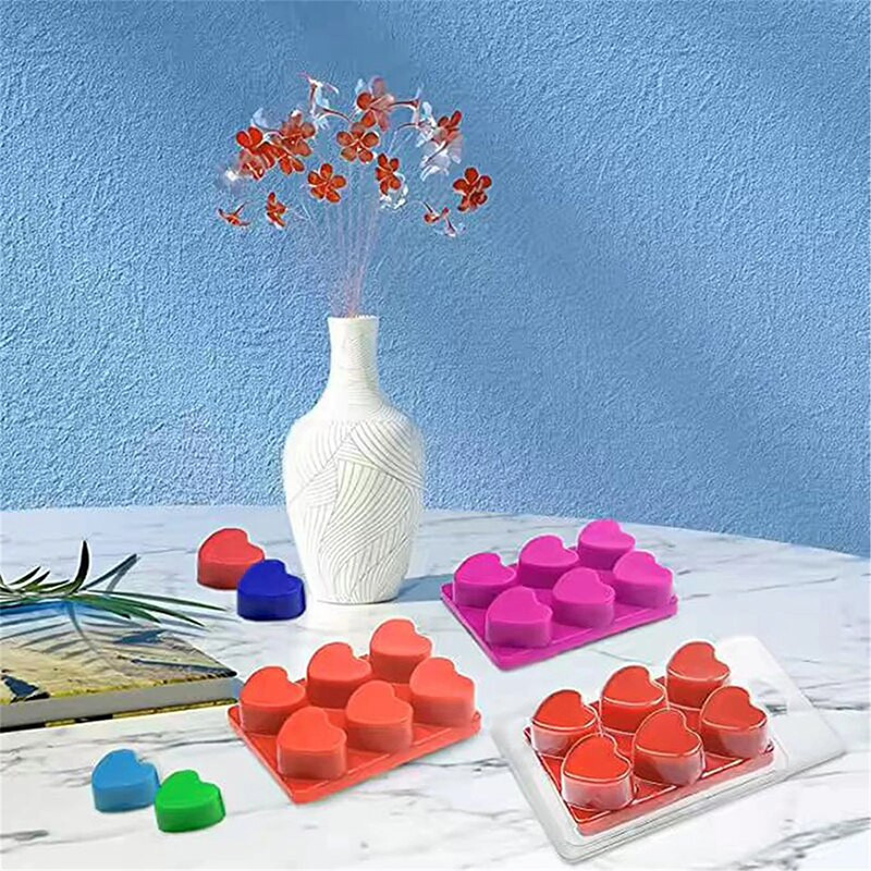 50 balení voskových roztavených foriem v tvare mušlí, 6-dutinových foriem na výrobu sviečok a mydla