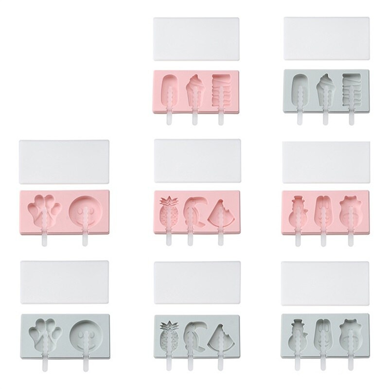 Silikónová forma na zmrzlinu s kreslenými postavičkami, forma na čokoládový nanuk, forma na labku, prasiatko, DIY želé, ovocný dezert, ozdoba misky na ľad, kuchynské náradie