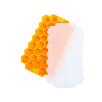 Silikónová forma na ľad, voštinové formy na ľad, opakovane použiteľné s odnímateľným vekom, formy na výrobu ľadu na whisky a koktaily