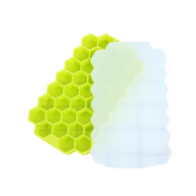 Silikónová forma na ľad, voštinové formy na ľad, opakovane použiteľné s odnímateľným vekom, formy na výrobu ľadu na whisky a koktaily