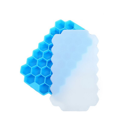 Silikónová forma na ľad, voštinové formy na ľad, opakovane použiteľné s odnímateľným vekom, formy na výrobu ľadu na whisky a koktaily