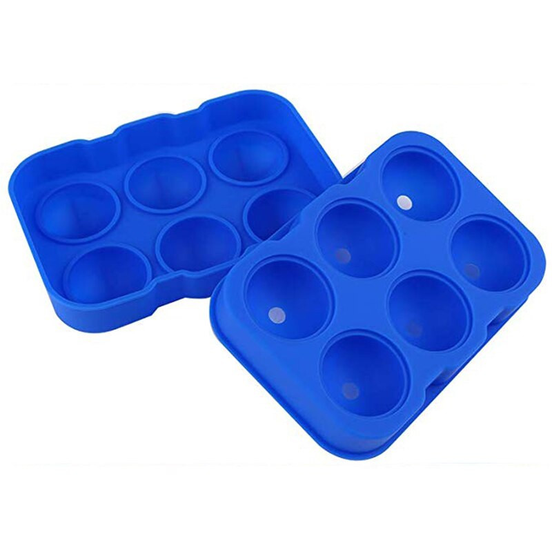 Silikónové tácky na ľad, kombinovaná forma na výrobu guľôčok na ľad a veľké štvorcové formy, opakovane použiteľné a bez BPA, forma na ľad