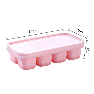 Silikónové formy na výrobu kociek ľadu, mini formy na ľad s odnímateľnými viečkami, kuchynská chladnička, malé štvorcové formy, letný box na ľad