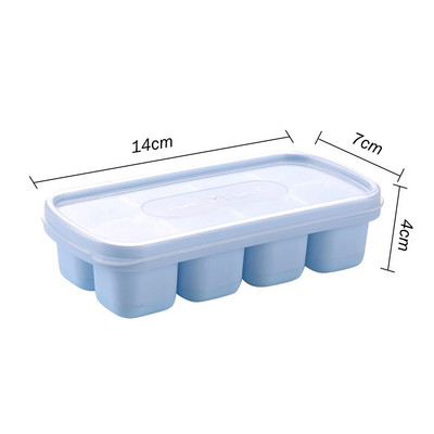 Silikónové formy na výrobu kociek ľadu, mini formy na ľad s odnímateľnými viečkami, kuchynská chladnička, malé štvorcové formy, letný box na ľad