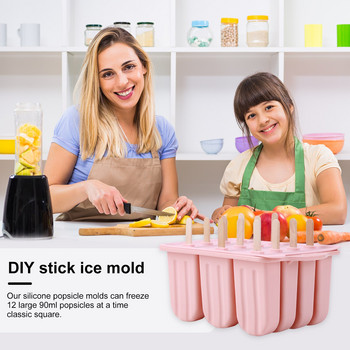 Καλοκαιρινά αξεσουάρ φόρμας σιλικόνης Εργαλεία κουζίνας Τύπος φαγητού Lolly Mold DIY Παγωτομηχανή Καλούπια για επιδόρπιο για κορόιδο πάγου