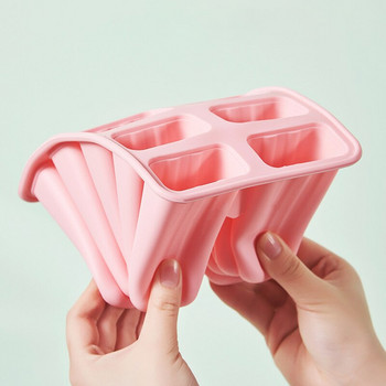 Καλούπια παγωτού 10/12 Cell Silicone Summer Frozen Force Cube Molds Popsicle Maker Food Safe DIY Homemade Freezer Lolly Mold