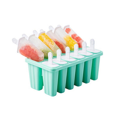 Silikónové formy na zmrzlinu s 10/12 bunkami, letné mrazené formy na kocky ľadu, výrobník nanukov, bezpečné pre domáce mrazničky