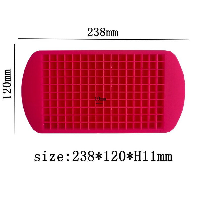 160 mriežok Mini forma na kocky ľadu Opakovane použiteľná silikónová forma DIY Výroba malých štvorcových mrazených kociek ľadu Želé puding cukríky Pečenie