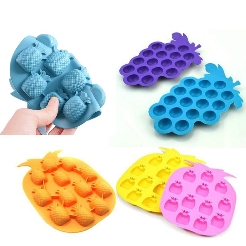 Silikónová forma na ľad v tvare ananásu, formička na ľad, bar, párty, víno, dekorácia, formička na ľad, 2 ks/lot