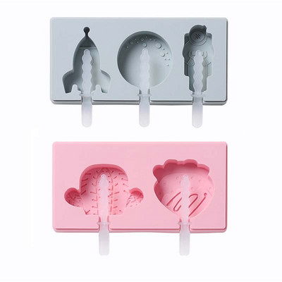 Silikónová forma na zmrzlinu, formy na nanuky s viečkom, domáci výrobca, forma na nanuky