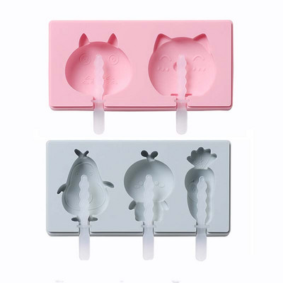 Silikónová forma na zmrzlinu, formy na nanuky s viečkom, domáci výrobca, forma na nanuky