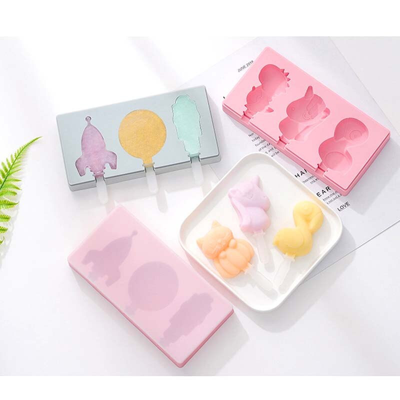 Silikónová forma na zmrzlinu, formy na nanuky s viečkom, domáci výrobca, forma na nanuky