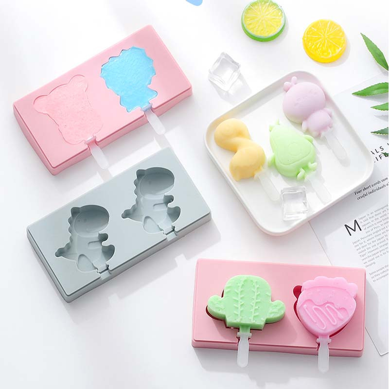 Silikónová forma na zmrzlinu, formy na nanuky s viečkom, domáci výrobca, forma na nanuky