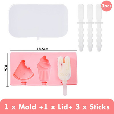 Forma na zmrzlinu, výrobník ľadových kociek, opakovane použiteľná miska na ľadové kocky, domáca forma na nanuk na výrobu letných ručne vyrobených obľúbených položiek