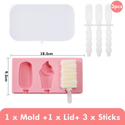 Forma na zmrzlinu, výrobník ľadových kociek, opakovane použiteľná miska na ľadové kocky, domáca forma na nanuk na výrobu letných ručne vyrobených obľúbených položiek