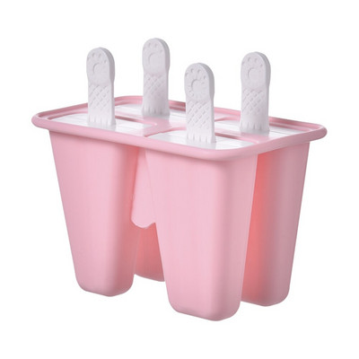 Forma na zmrzlinu 4/6/10 mriežka na ľad, sada silikónových foriem na nanuk, opakovane použiteľná forma na zmrzlinu, miska na ľad s palicou, kuchynské náradie