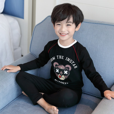 Chlapčenské jesenné dvojdielne pyžamo s potlačou