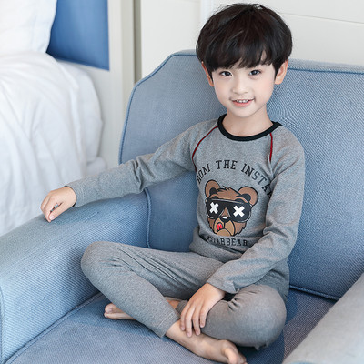 Chlapčenské jesenné dvojdielne pyžamo s potlačou